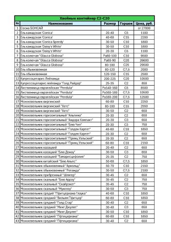 Хвойные в контейнерах