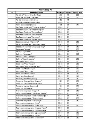 Саженцы в горшках 0,5 л
